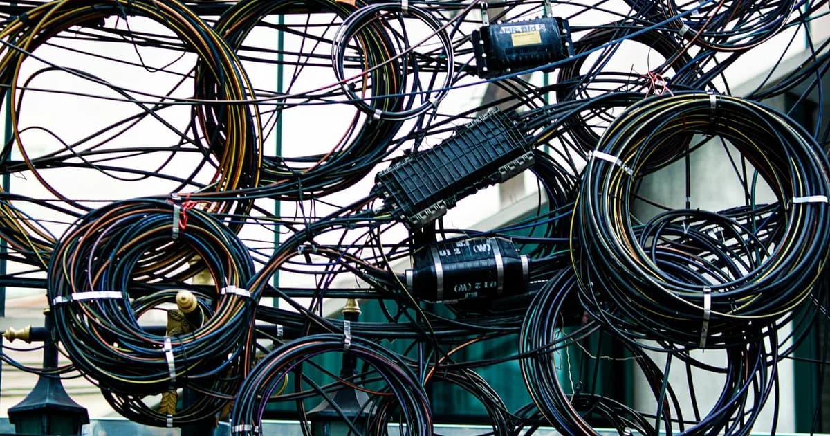 City skyline with fiber optic cables, symbolizing fast municipal broadband internet, highlighting top cities for public internet in 2026.