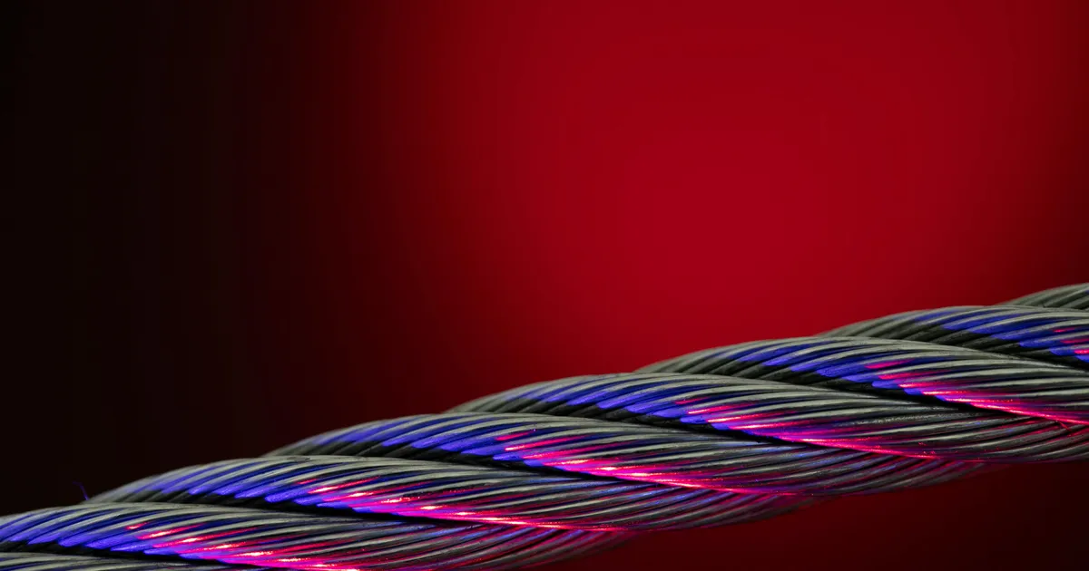Illustration comparing fiber optic cables and coaxial cables